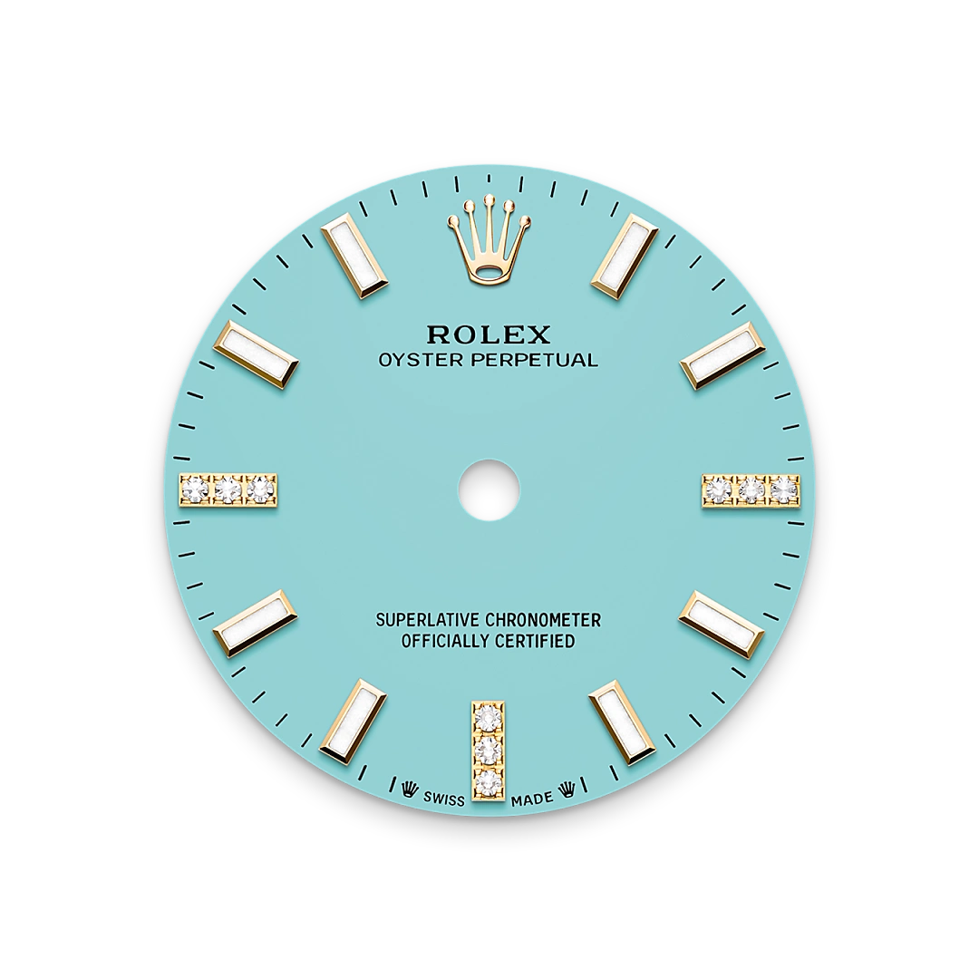 Turquoise blue dial